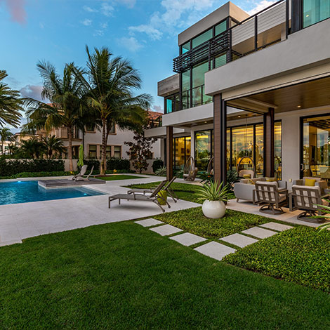A nice backyard of a beach house